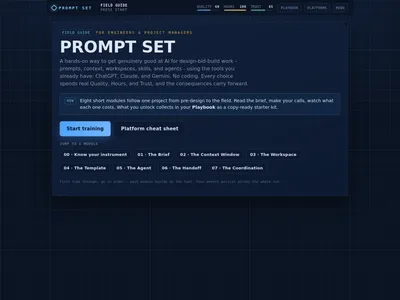 PROMPT SET - An AI field guide for engineers & project managers