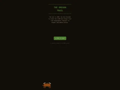 Oregon Trail Game - Classic 1990