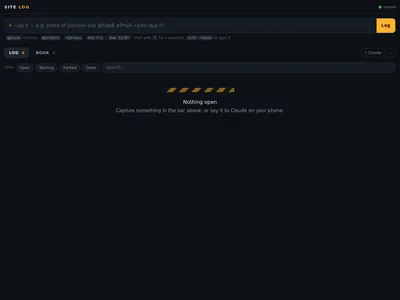 Site Log — a field tracker you talk to