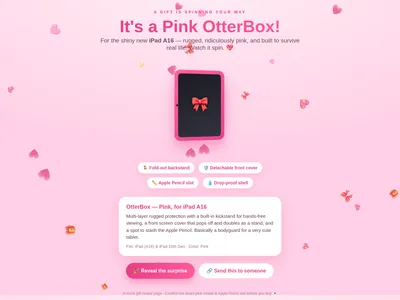 Surprise! 🎁 A Pink OtterBox is Spinning Your Way
